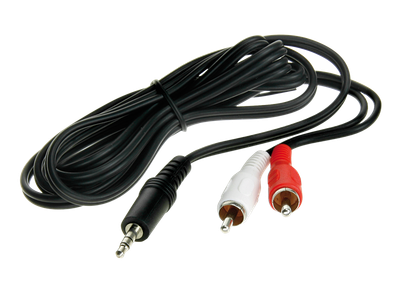 Adapterkabel 3,5mm minjack til phono 1,5 meter